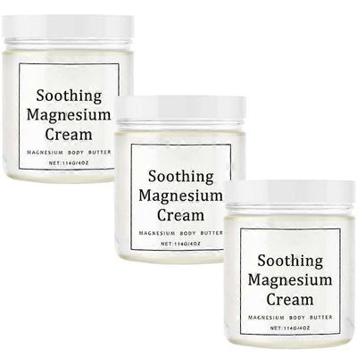 Rauhoittava magnesiumvoide rauhoittaa ja lievittää väsymystä Magnesiumvoide auttaa 114 g ikääntymistä ehkäiseviä ihonhoitosarjoja 3pcs
