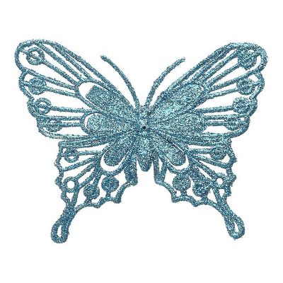 Jouluperhoset Joulupuun koristeet yksikerroksinen kultajauhe glitter tekokukka DIY käsityöt joulukuusi sisustus 5kpl vihreä Sininen 5pc
