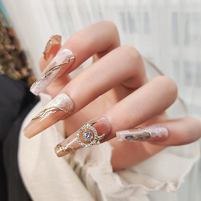 Zircon smykker Smart Elf vil flytte Fortune Cat Beat Heart Bear Nail Dekoration guld 1731 Smart cat