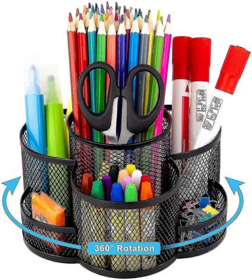 Mesh-kynän pidike työpöydälle, 360 asteen pyörivä työpöytä