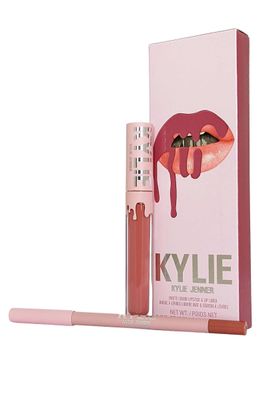 Kylie by Kylie Jenner Matta nestemäinen huulipuna &; Huultenrajauskynä Snow Way Bae 302