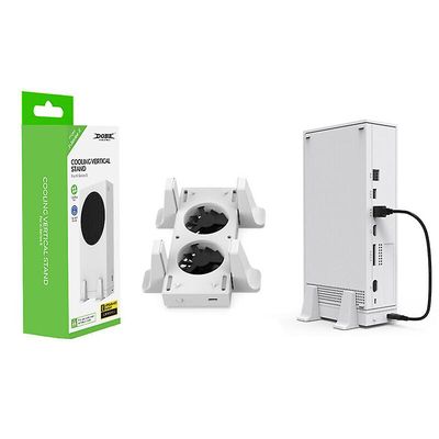 Gangxun Køleventilatorstativ til Xbox Series S-konsol, Arvin Vertical Stand Dual Purpose Cooling Dock med 2 Fast Cooler System, 3 Level Adjustable ...