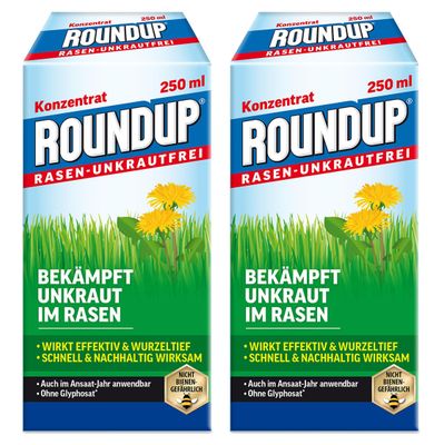 2 x ROUNDUP® nurmikon rikkaruohoton tiiviste, 250 ml
