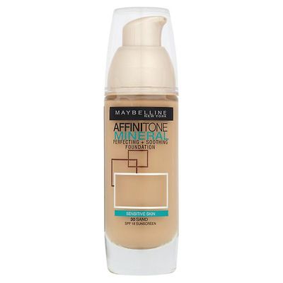 3 x Maybelline Affinitone Mineral Foundation SPF18 30ml - Valitse Shade 021 alasti