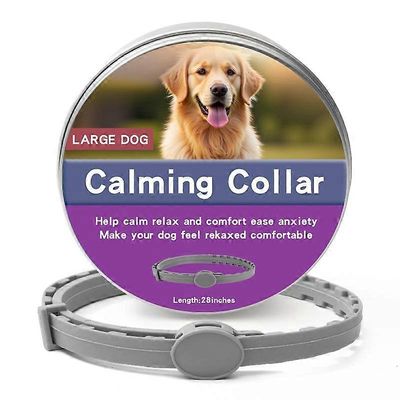 Lemmikkieläinten madotus rauhoittava kaulus kirppujen punkkien poisto, alumiinilaatikon pakkaus Harmaa 72cm For Large Dog