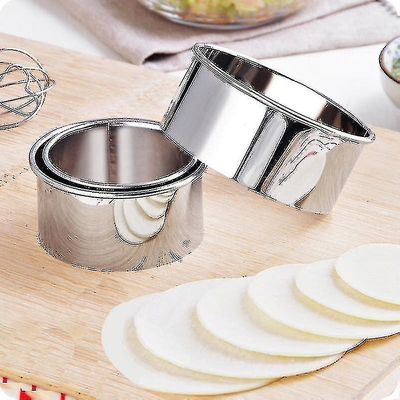 3pcs dumplings molds sett cutter maker tilbehør rustfritt stål rund kake konditor deigskjæring verktøy kjøkken gadgets