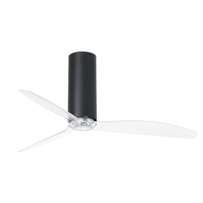 Faro Lighting Tube Medium Loft Fan Mat Sort, Klar - Valgfri LED-lys sælges separat