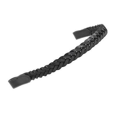 Aviemore nahka punottu hevonen Browband Musta Full