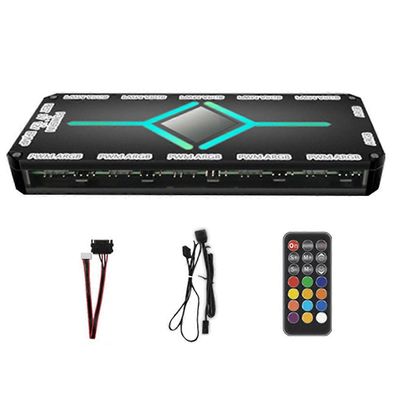 12-porttinen ARGB +10-porttinen PWM-magneettinen imunapa musta