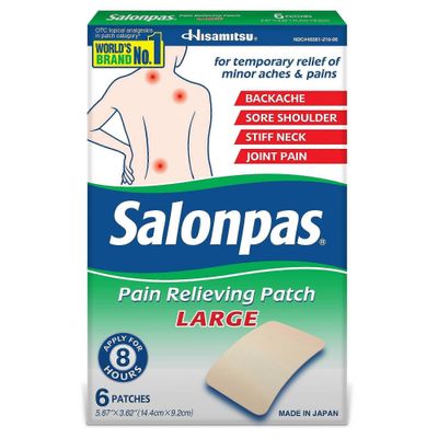 Salonpas kipuja laastareita, suuri, 6 Ea