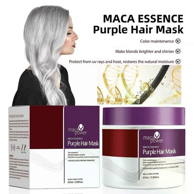 2kpl Maca violetti hiusnaamio, ravitseva syvähoitoaine vaaleille hopeanharmaille korostetut hiukset 100ml
