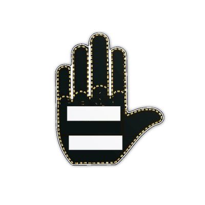 finger lys ledet bil bakrute skilt, bil finger gest lys med fjernkontroll, hånd morsom bil lastebil bil tilbehør Svart