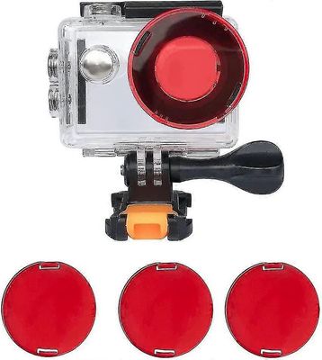 Vedenpitävä sukelluskotelo, suojaava vedenalainen sukelluskotelo, jossa 3 punaista suodatinta, yhteensopiva Akaso Ek7000/eken H9r/remali/fitfort/dr...