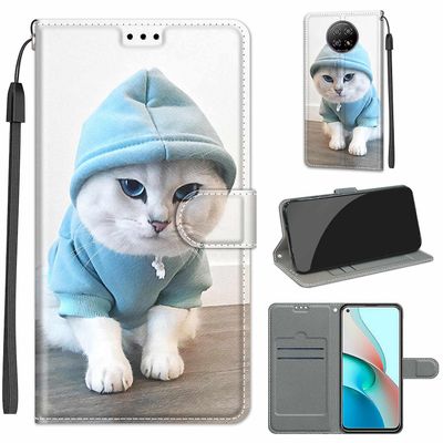 Foxdock Kompatibel med Xiaomi Redmi Note 9t Kat i en hat mobil taske