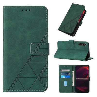 Gangxun Kompatibel med Sony Xperia 5 Iii etui læder folio cover tegnebog magnetisk premium etui coque grøn