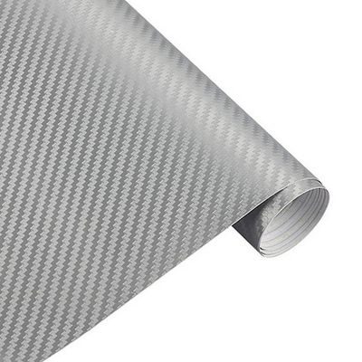 200x50cm 3d karbonfiber bil-styling endre farge interiør dekor film klistremerke Sølv