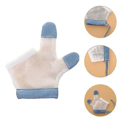 Elewelt Stop tommelfinger sutning fingerbeskytter pink åndbar baby finger sutning Stop for baby blå M