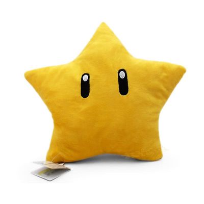 Super Mario Bros plysjdukke gul stjerne fylt pute myk pute Xmas gave