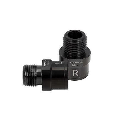 16mm 20mm polkupyörän polkimen akselin jatke pultit välikappaleet Musta 16 mm