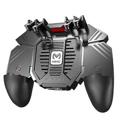 MEMO AK77 Game Trigger Phone Cooler Fan Game Controller Pubg-ohjain Fan Pubg Mobile Trigger joystickillä (4000MAh) Valokuvan väri