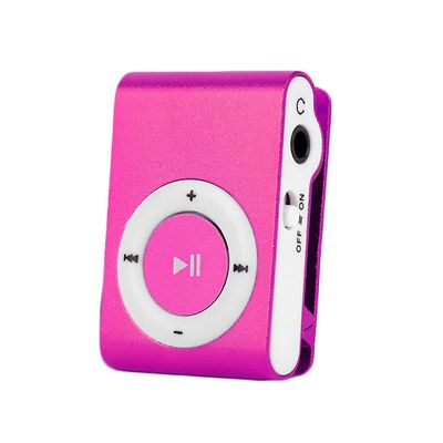 Varychmoo Mp3 Player Support Micro Sd Tf Mini Clip Metal Usb Mp3 Music Media Player Pink