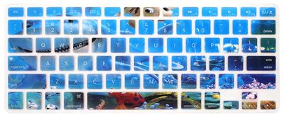 Velegnet til Macbook Apple Notebook Keyboard Film 13air/15/17pro farverige mønster tastatur beskyttende film shark