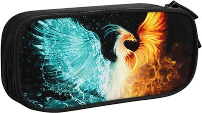 Kerota Tuli ja vesi Phoenix Suuri kynäpussi, jossa 2 osastoa Pen Pen -kotelo Lyijykynäpussi Järjestäjä tytöille Pojat Student School Office College...