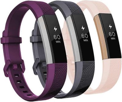 Ubiuo Fitbit Altan ja Fitbit Alta HR: n kanssa yhteensopivat nauhat, 3 pakkausta pehmeät silikonirannekkeet Fitbit Alta HR -nauhoille, joissa on tu...
