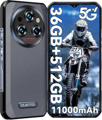 OUKITEL WP35 Pro Kestävä Älypuhelin 12GB+512GB Harmaa