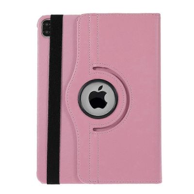 Litchi Skin nahkakotelon kansi 360 pyörivällä jalustalla iPad Pro 12.9:lle (2022) (2021) (2020) (2018) Monivärinen Pink