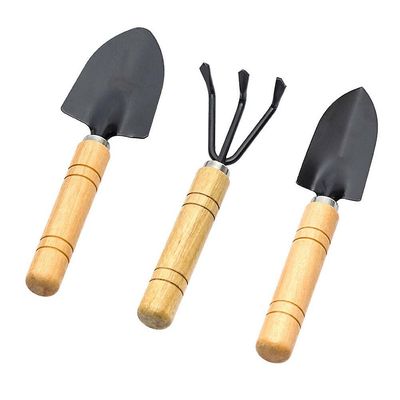 Witdreamer 3stk sæt Mini Haveredskaber Rake Spade Skovl Værktøj Have Blomster Metal Gartner