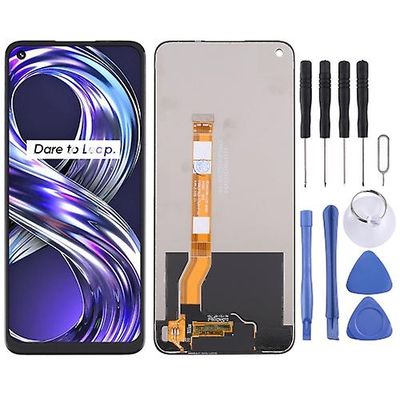Fixpro Näytön vaihtonäytön digitoija Oppo A96 4G / Realme 8i / Realme 9i / Realme Narzo 50: lle korjaustyökalusarjoilla