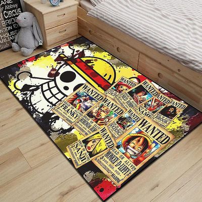 Ope142 Anime One Piece sklisikre tepper Barn Soverom Gulvmatter 3d Print Area Tepper Anti-skli Hjem Stue Mat 80X120cm