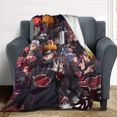 Naruto-peitot kipu mukava ja ilmastointihuopa olohuoneeseen Fleece käännettävä heittohuopa kaikkina vuodenaikoina-F237 50x40in 125x100cm