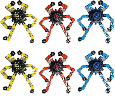 AIR 6Pcs DIY Deformerbare Kæde Links Fingerspids Spinning Robot