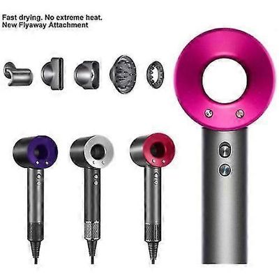 5-in-1 hiustenkuivaaja ammattimainen salonki lehdetön hiustenkuivaaja-ruusu punainen