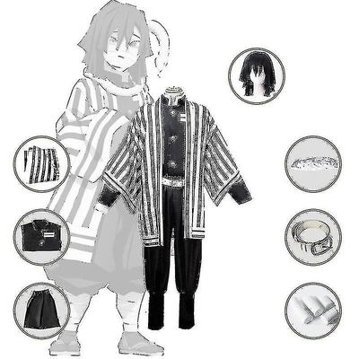 Anime Expo Tegneseriefigur Cosplay Kostyme Demon Slayer Kochou Shinobu Kimetsu Ingen Yaiba Tanjirou Nezuko Cosplay Kimono Parykk-1 Iguro Obanai 2 M