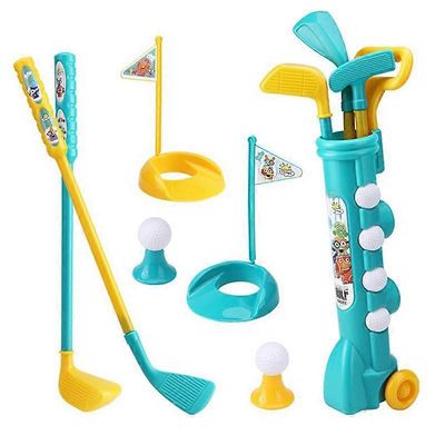 unbrand Lasten golfklubisetti pyörillä Minigolflelu ulkona Pieni golfharjoittelulelu sisätiloissa pieni golfharjoittelulelu Vihreä