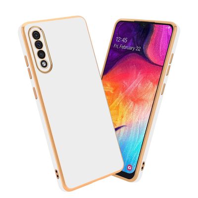 Samsung Galaxy A50 4G / A50s / A30s Hülle Handy Cover TPU-kotelo - kameran suojuksella Kiiltävä violetti - kulta