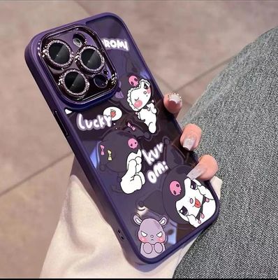 Aionyaaa Sanrio Kuromi telefondeksel til Iphone 14 Plus 13 12 Pro Max mote edel tegneserie mykt silikageldeksel søte jenter gave E iPhone 14 pro