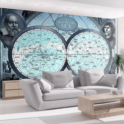 IlyDecor Carta da parati mappamondo - Cielo: Mappa 250x175