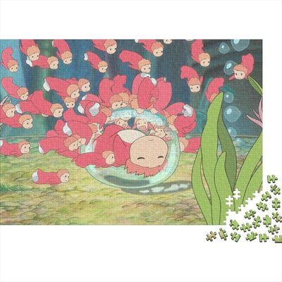 Hayao Miyazaki Anime Puslespill,Anime Tegn Puslespill 300 Brikker,300 Piece Puslespill Gave til voksne,Hjem Dekorasjon Puslespill 6 300 Pieces