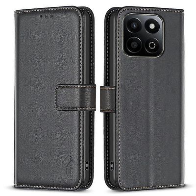 Honor 200 Smart 5G/ Play 9T Case Wallet Folio Flip -nahkakuorelle Musta