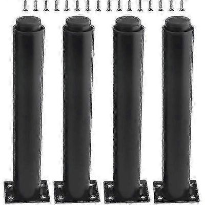 (25-42cm, musta) Sarja 4 vahvaa säädettävää metallihuonekalujalkaa - XinHan Edition 0621