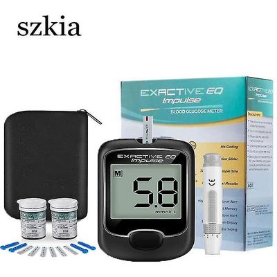 EXACTIVE EQ fuldautomatisk hyperglykæmisk blodsukkermåler diabetestestsæt med testpapir med teststrimler P only 50 strips 50 needle