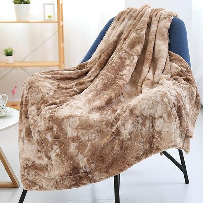 Furman Chic Shaggy Soft Plys Plaid khaki 160X200cm