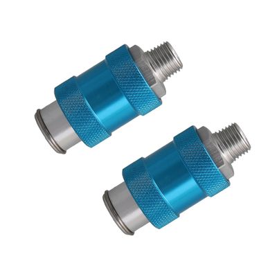 2Pcs hsv-08 1/4inchthread mandlige til kvindelige pneumatiske flow control slide ventil
