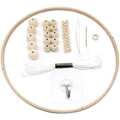 41kpl DIY puinen mobiilirunko käsitöitä varten luonnonpuu mobiili ripustin mobiilisarja puiset helmet tuuli ch