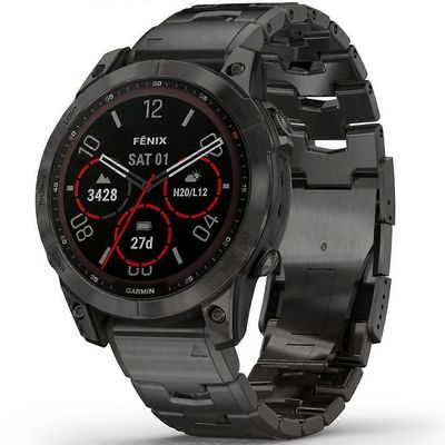 Garmin FÄnixÂ® 7 Sapphire Solar Edition Carbon Grey Dlc Titanium Smartwatch 010-02540-39 Harmaa One Size