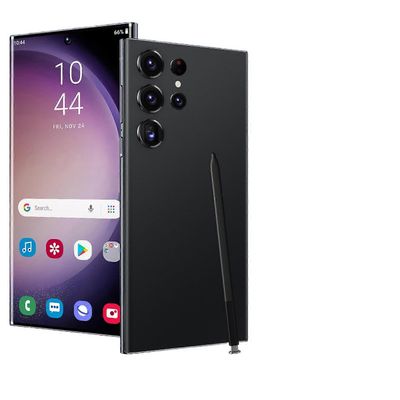 4G-verkko 8-ytiminen S24-älypuhelin 6,8 tuuman iso näyttö 64+4 Gt suuri muisti HD-matkapuhelin tukee laajennusta-512G-yyds musta 64GBwith3GB